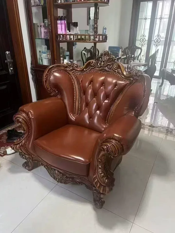欧式单椅皮面更新成品